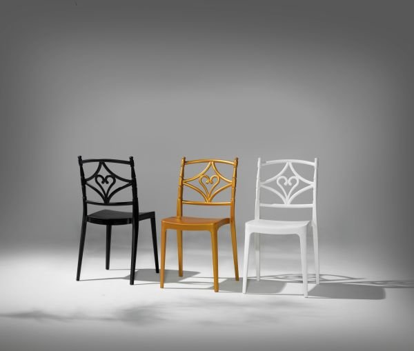 Siyah İç ve Dış Mekanlara Uygun Bahçe Sandalyesi