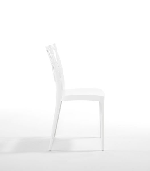 Beyaz Dış Mekan Bahçe Sandalyesi İç ve Dış Mekan Kullanımı İçin Şık ve Dayanıklı