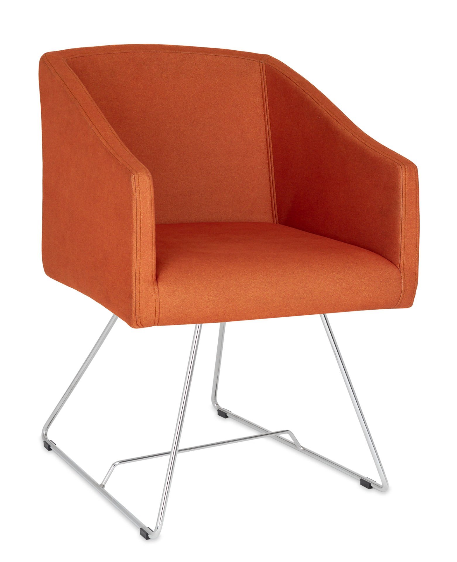 Karel Kumaş Ofis Bekleme Koltuğu - Ergonomik, Metal Krom Ayaklı, Silinebilir Kumaş