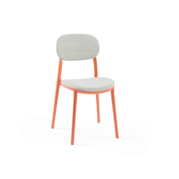 Turuncu Renk Modern Plastik Kumaş Sandalye İstiflenebilir, Dayanıklı, Şık Cafe Restaurant Mutfak Sandalyes