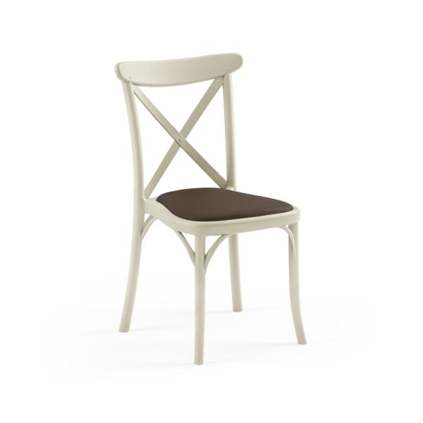 Bej Pedli Tonet Plastik Mutfak Ve Yemek Sandalyesi