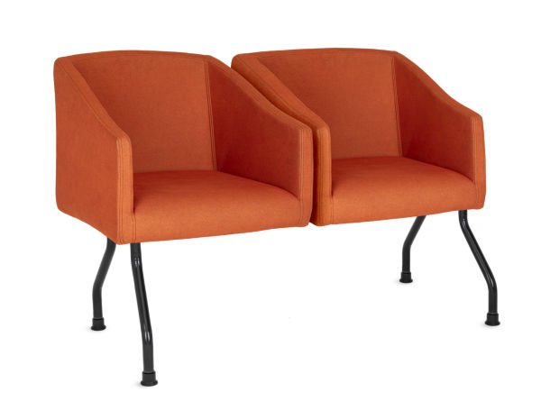 Karel Kumaş 2 Kişilik Ofis Bekleme Koltuğu - Ergonomik, Metal Ayaklı, Şık ve Konforlu Tasarım