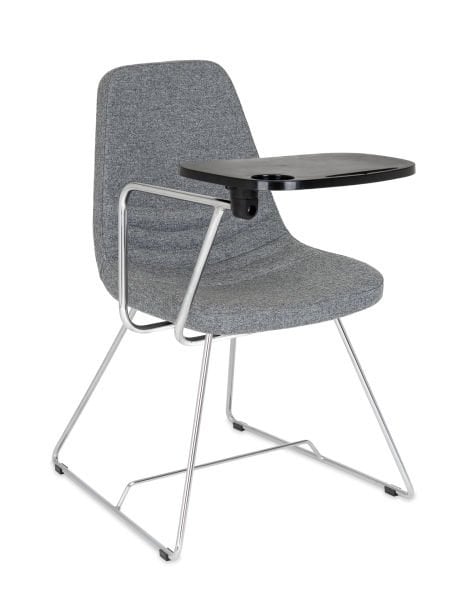 Parker Konferans Sandalyesi - Ergonomik Katlanabilir Yazı Tablalı, Metal Krom Iskeleli, Şık ve Sağlam Eğitim/Seminer/Toplantı Sandalyesi