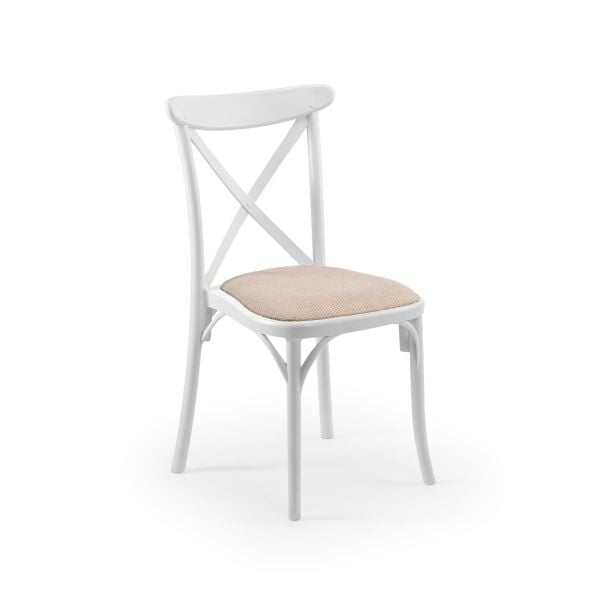 Beyaz Tonet Tarzı Pedli Plastik Sandalye