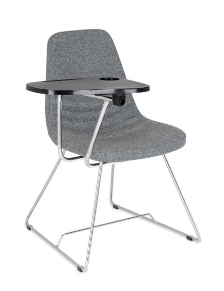 Parker Konferans Sandalyesi - Ergonomik, Katlanır Yazı Tablalı, Metal Krom İskeletli Eğitim ve Toplantı Sandalyesi