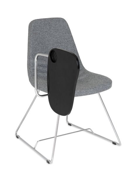 Parker Konferans Sandalyesi - Ergonomik, Katlanır Yazı Tablalı, Metal Krom İskeletli Eğitim ve Toplantı Sandalyesi