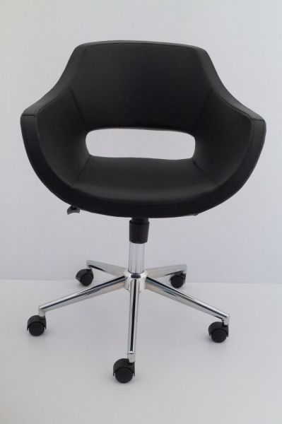 Ultra Siyah Deri Ofis Koltuğu