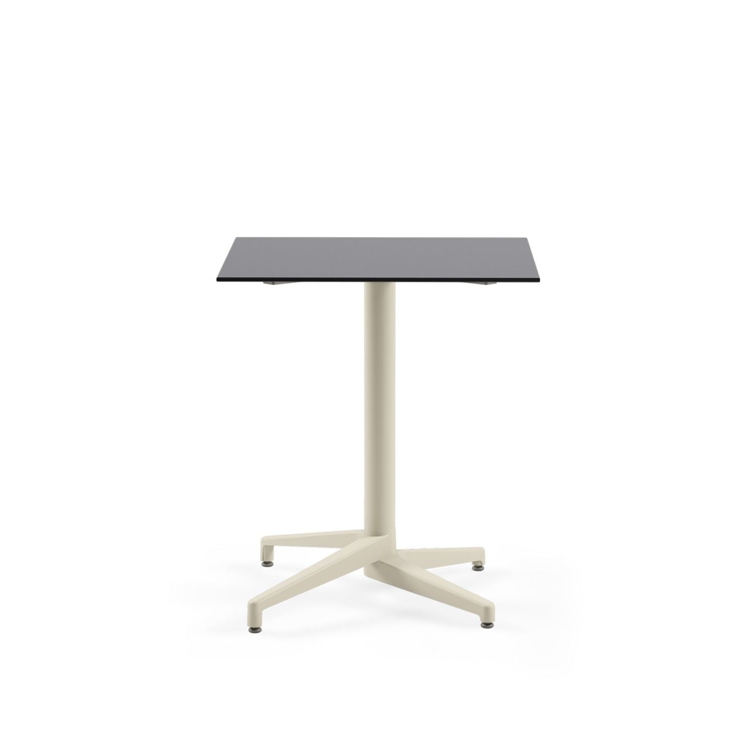 Bej Ayak Antrasit Compact Bahçe Masası 69x69 Paslanmaz