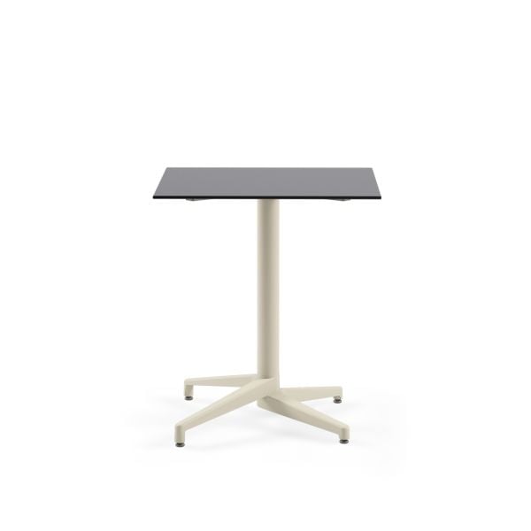 Bej Ayak Antrasit Compact Bahçe Masası 69x69 Paslanmaz