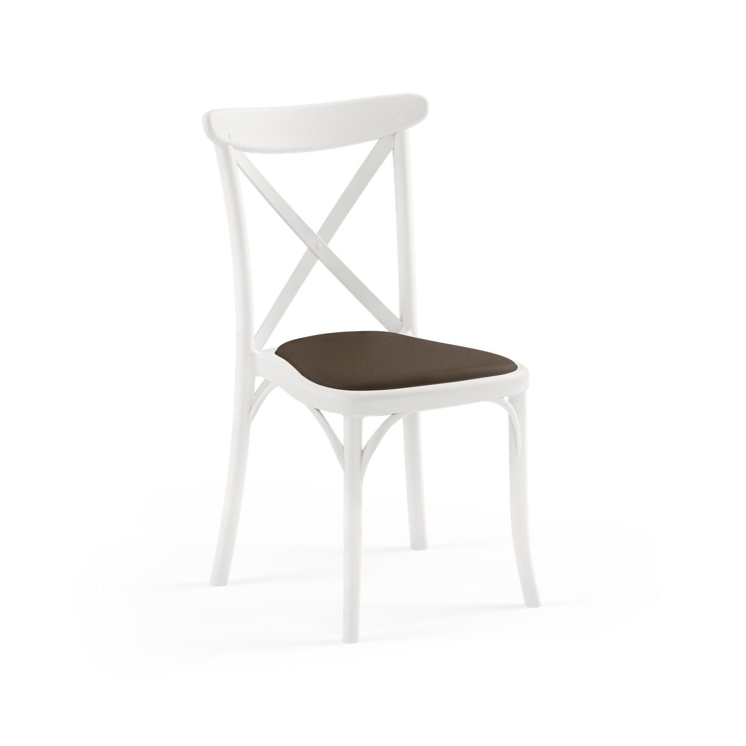 Su Geçirmez Kumaş Plastik Tonet Yemek Sandalyesi Beyaz