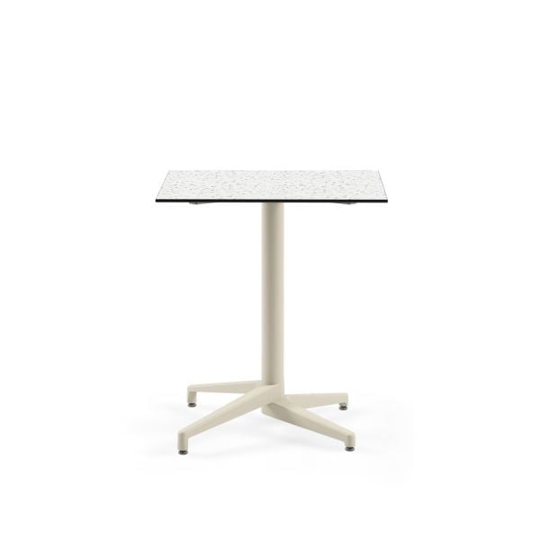 Bej Ayak Paslanmaz Compact Bahçe Masası 69x69