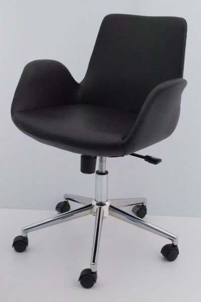 Hava Siyah Deri Ofis Personeli Çalışma Koltuğu