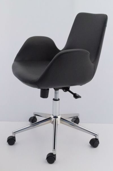 Hava Siyah Deri Ofis Personeli Çalışma Koltuğu
