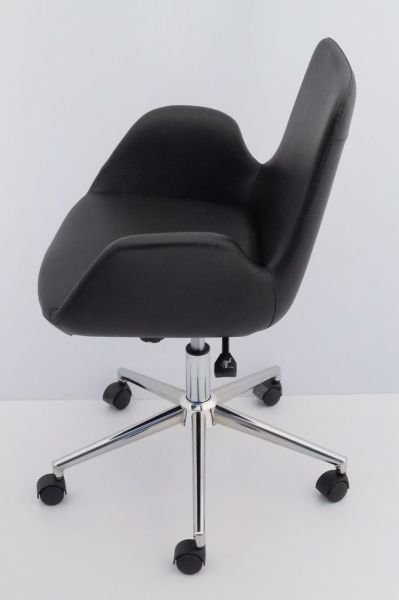 Hava Siyah Deri Ofis Personeli Çalışma Koltuğu