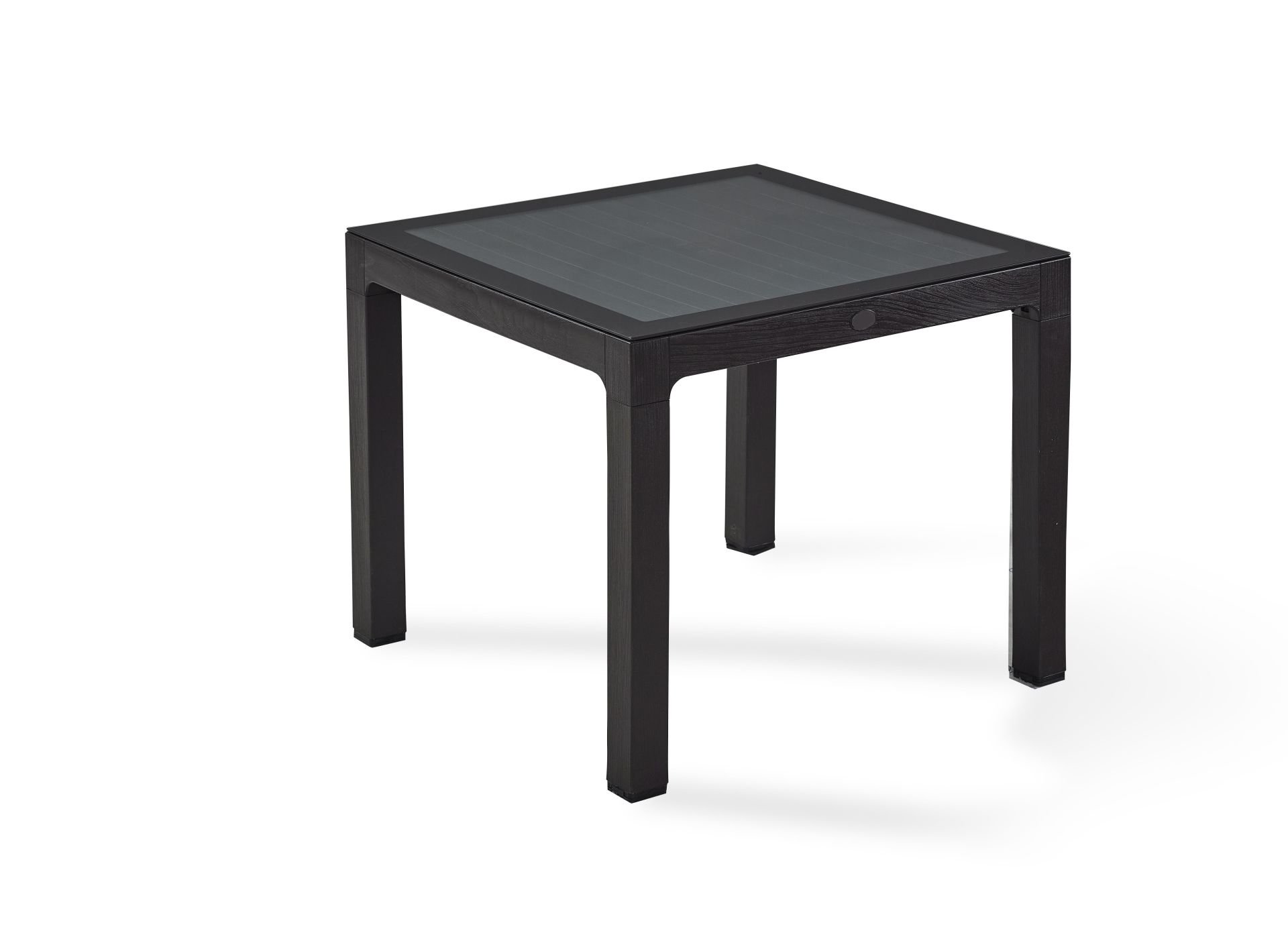 Kahverengi Dış Mekan Bahçe Masası Temperli Camlı İç ve Dış Mekan Kullanımına Uygun