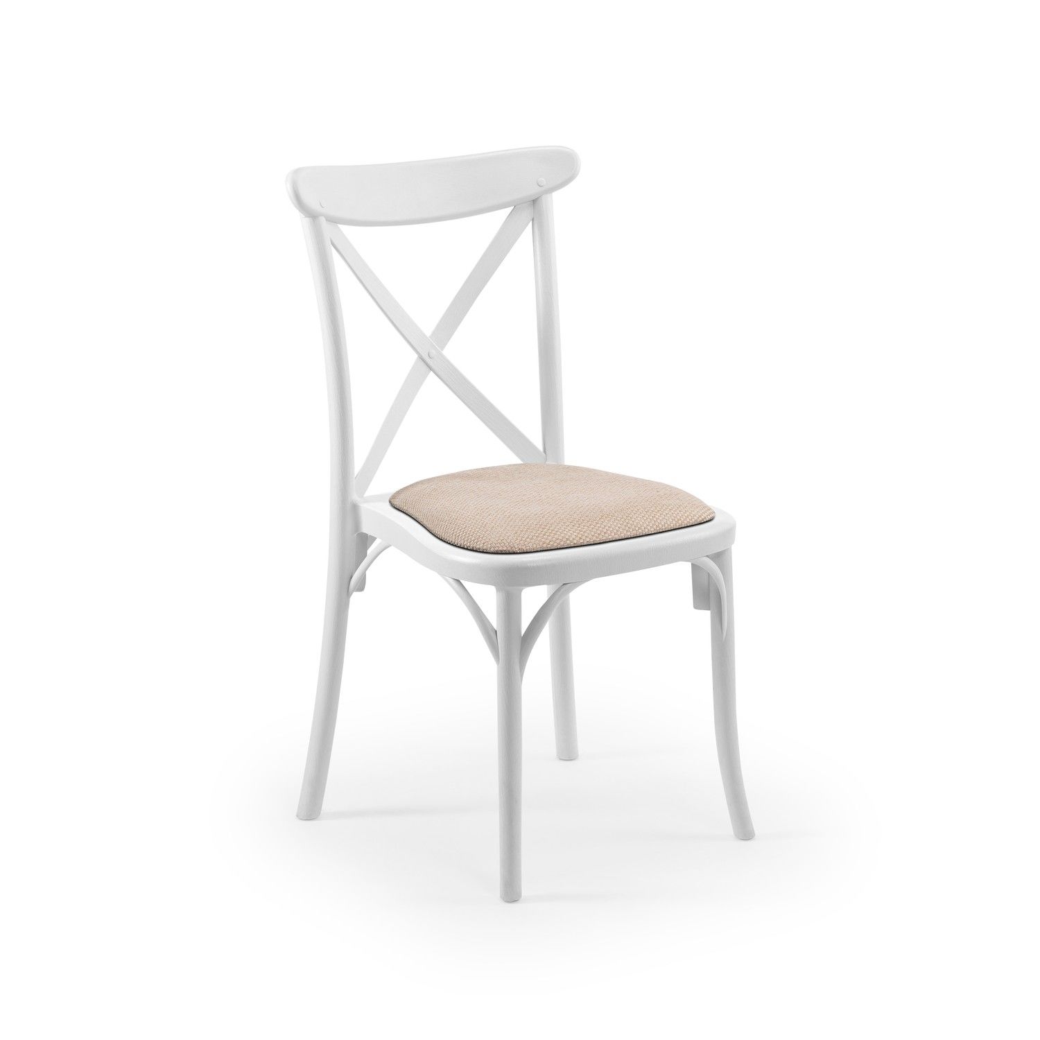 Pedli Deri Döşemeli Beyaz Plastik Tonet Mutfak Sandalyesi