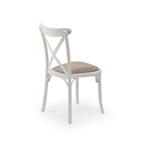 Pedli Kumaş Beyaz Plastik Tonet Otel Sandalyesi