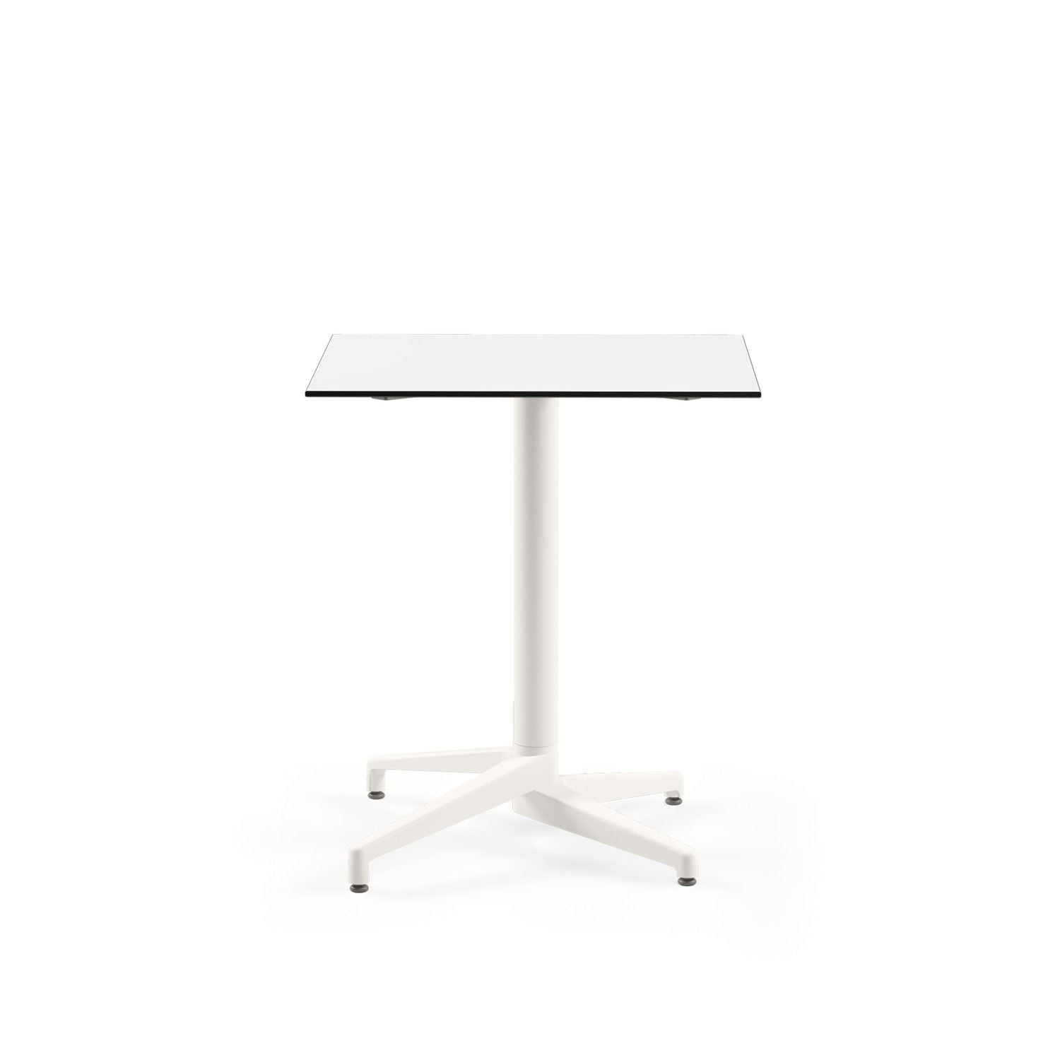 Beyaz Paslanmaz Compact Bahçe Masası 69x69