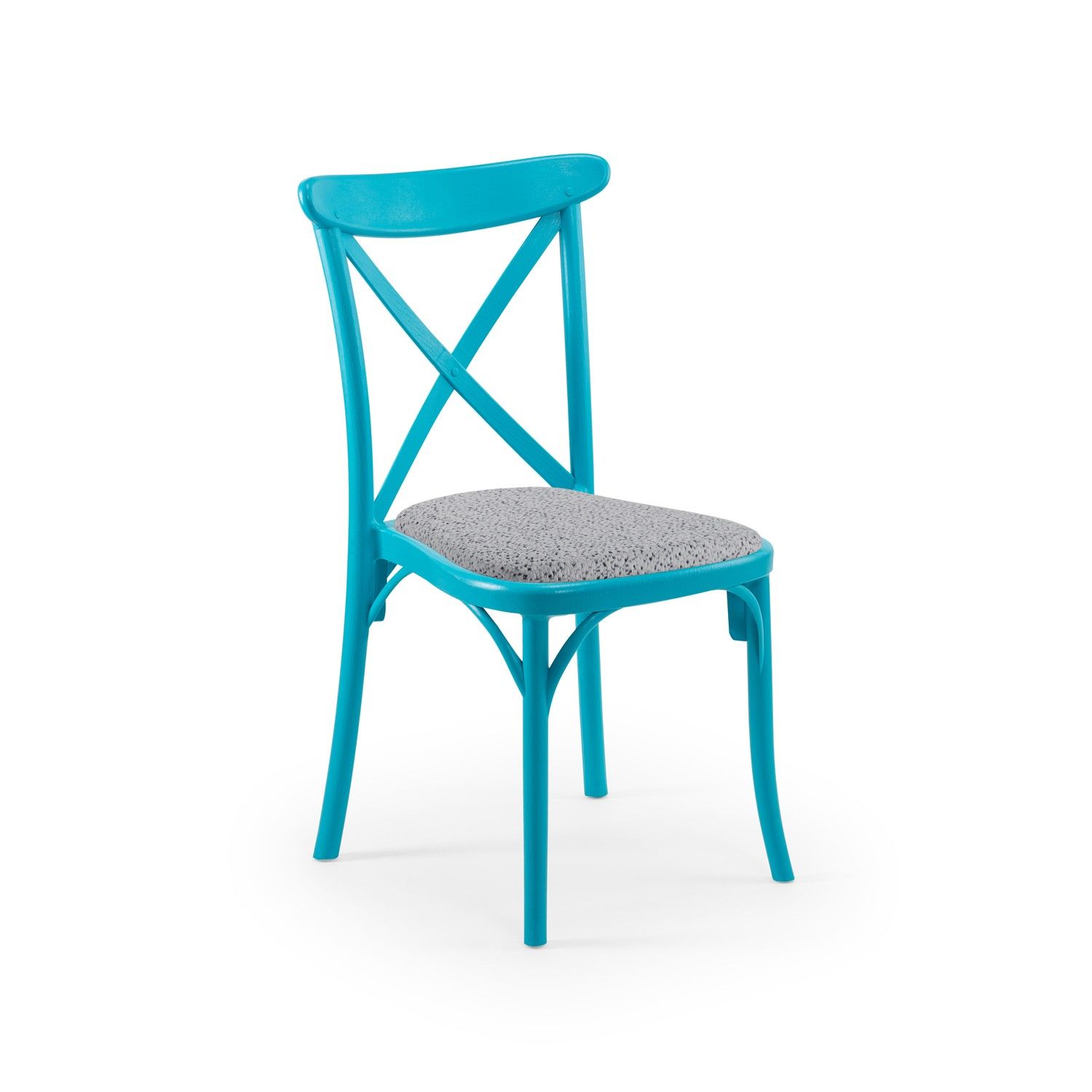 Turkuaz Mavi Pedli Plastik Tonet Yemek Odası Sandalye