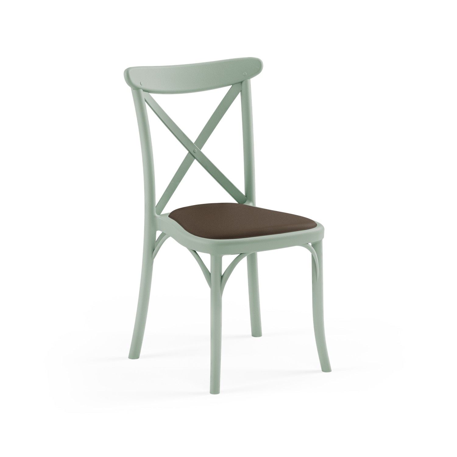 Nil Yeşili Su Geçirmez Koyu Kahve Plastik Tonet Sandalye