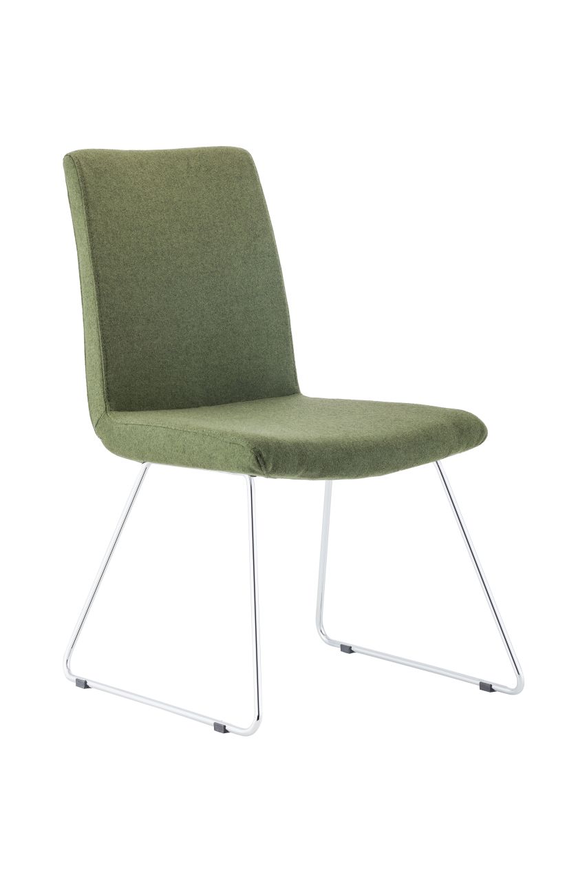 Hepe Yeşil Kaşe Kumaş Modern Poliüretan Sandalye