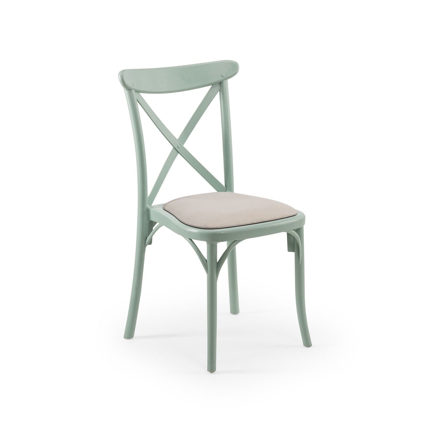 Nil Yeşili Tonet Pedli Plastik Cafe Sandalyesi İç Dış Mekan