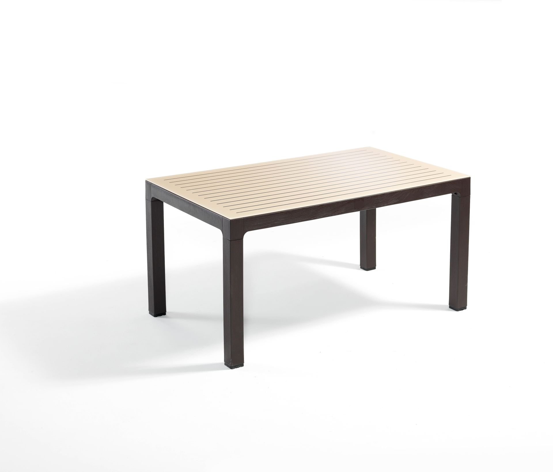 Kahverengi Temperli Camlı Dış Mekan Bahçe Masası - 90x150 cm