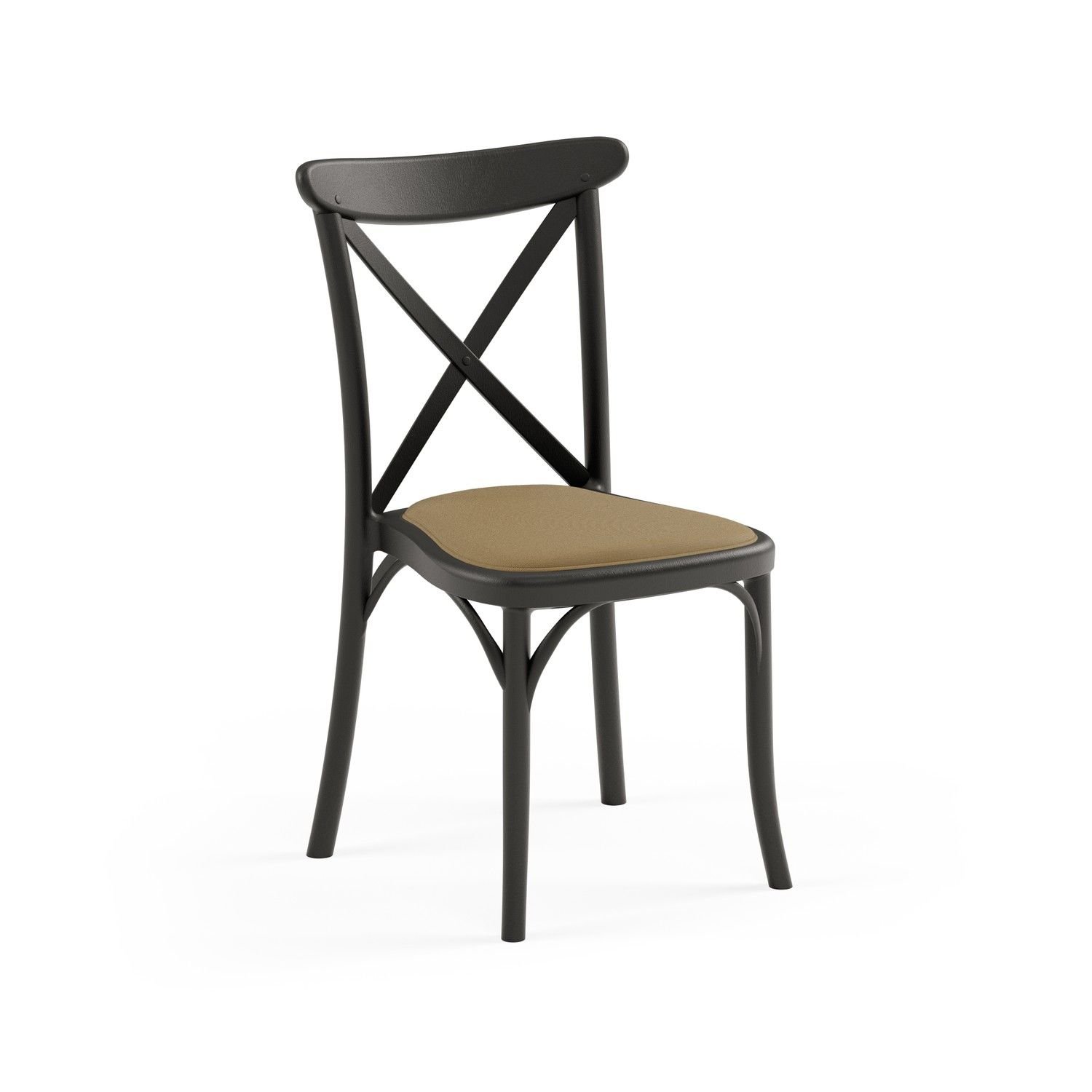 Siyah Pedli Tonet Plastik Cafe Sandalyesi