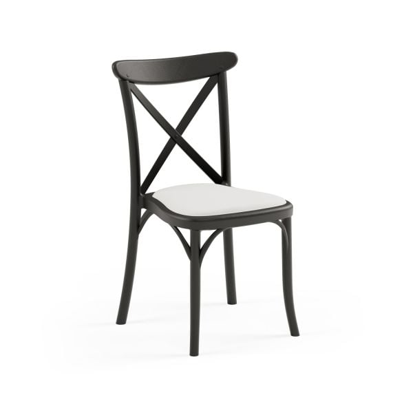 Siyah Pedli Tonet Plastik Restaurant Sandalyesi