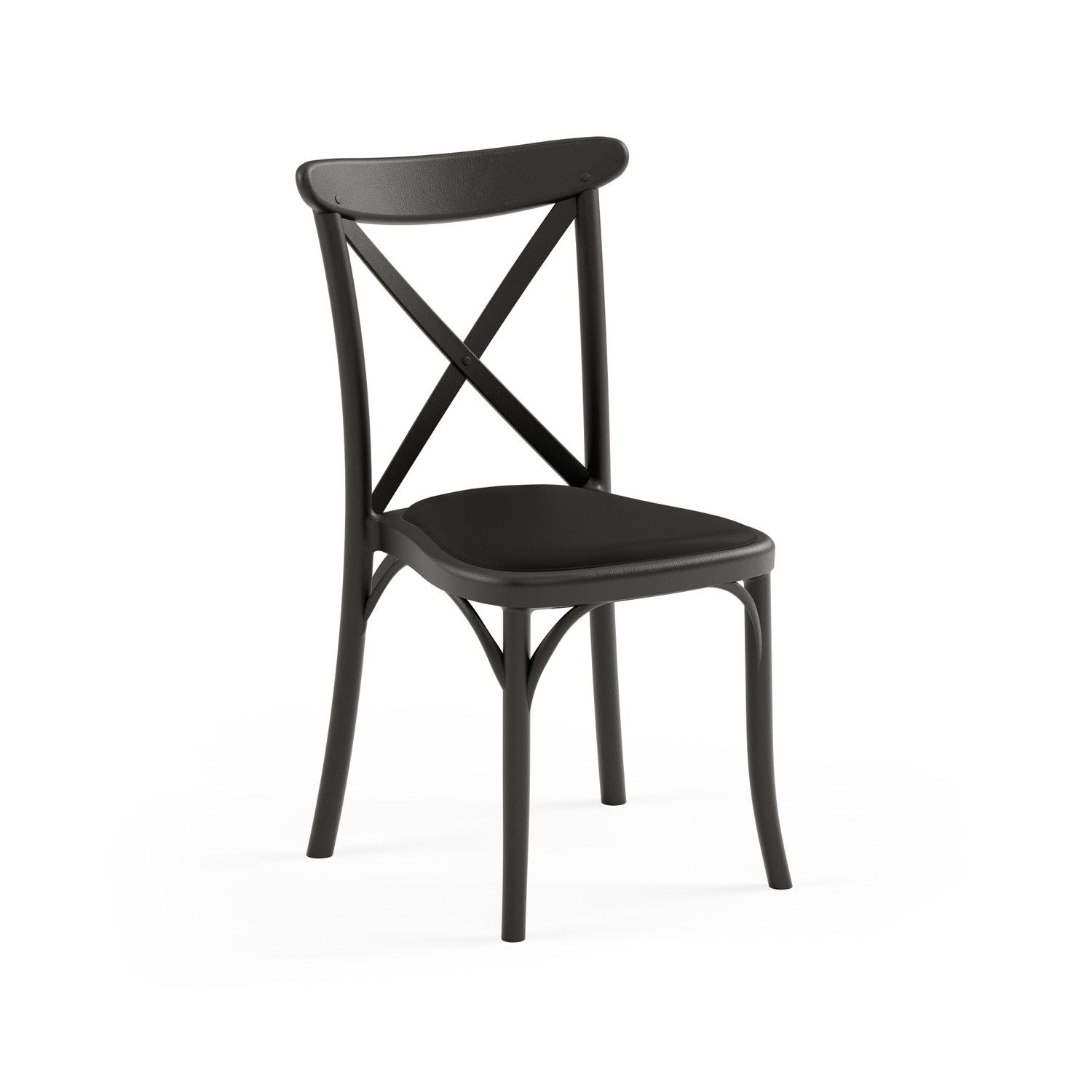 Pedli Su Geçirmez Kumaş Siyah Plastik Tonet Sandalye