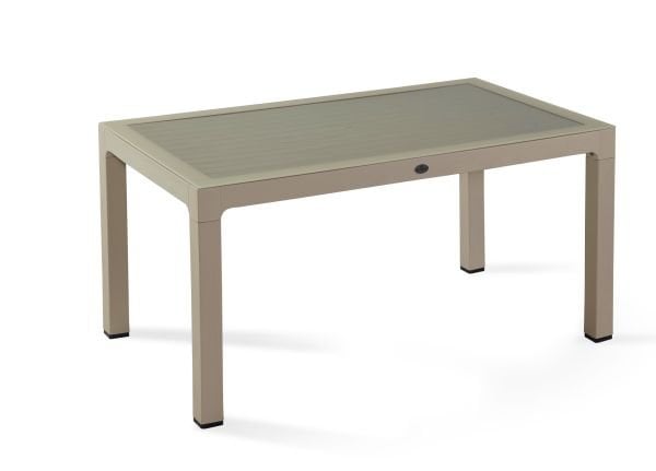 Cappucino Dış Mekan Bahçe Masası 90x150 cm Dikdörtgen Temperli Şablon Camlı Dayanıklı ve Şık Tasarım