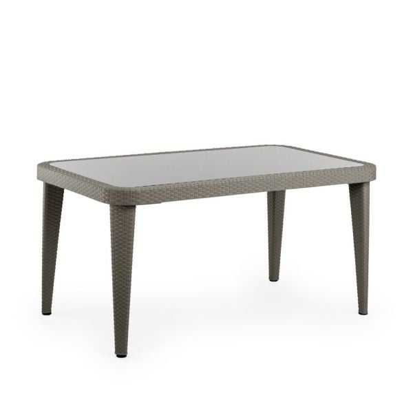 Enjeksiyon Rattan Vizon Renk Bahçe Masası 150X90.cm
