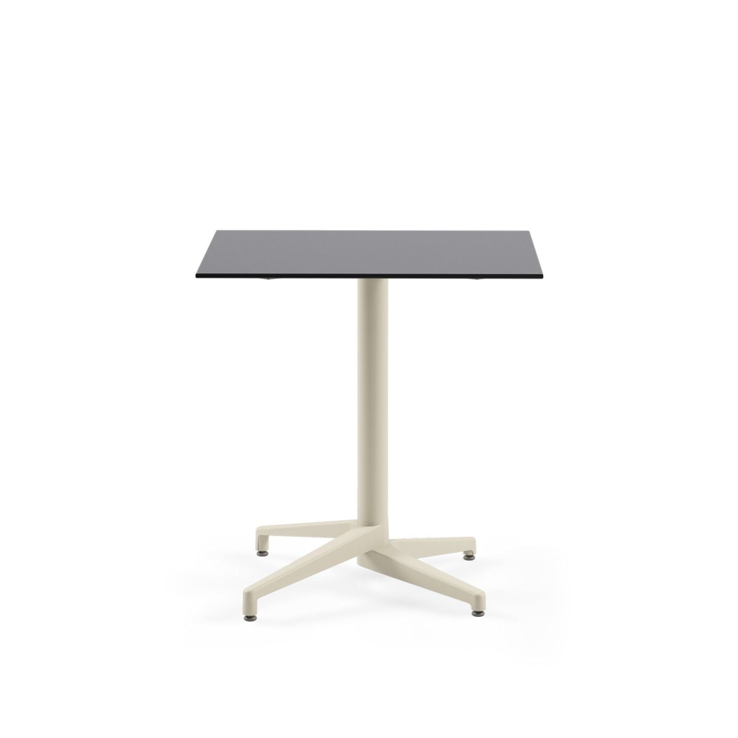 Bej Ayak Antrasit Compact Paslanmaz Bahçe Masası 77x77