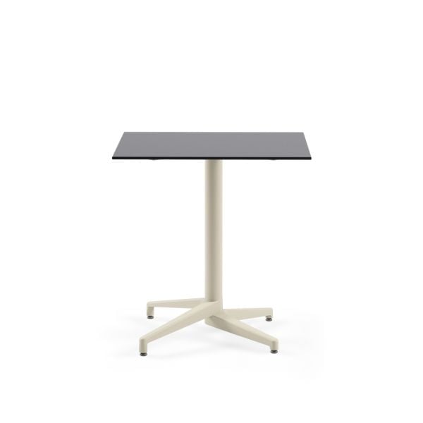 Bej Ayak Antrasit Compact Paslanmaz Bahçe Masası 77x77