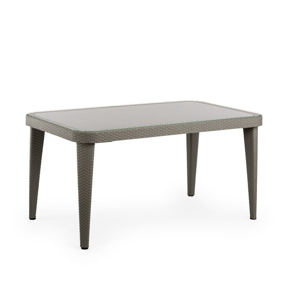 Vizon Renk Rattan Dış Mekan Bahçe Masası 150x90.cm