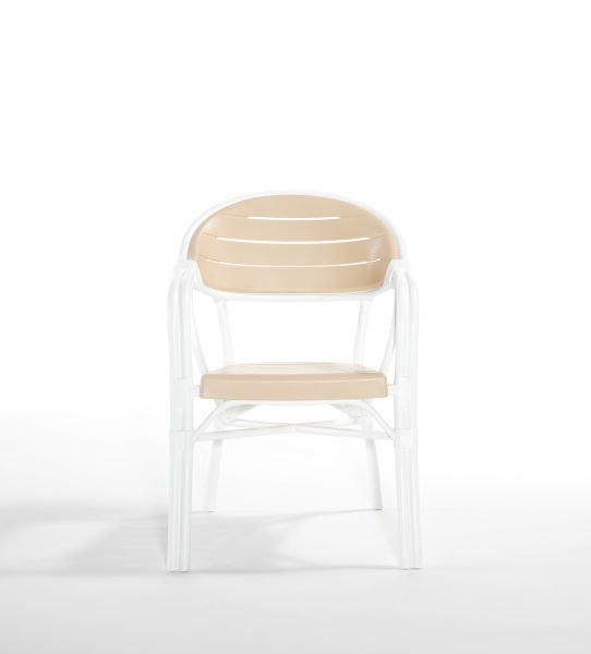 Beyaz Kare 90x90 cm Dış Mekan Bahçe Masa Sandalye Takımı İç ve Dış Mekan Kullanımına Uygun Şık ve Dayanıklı Tasarım