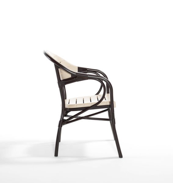 Kahverengi Cappucino Dış Mekan Bahçe Masa Sandalye Takımı 4 Kişilik Kare 90x90 cm