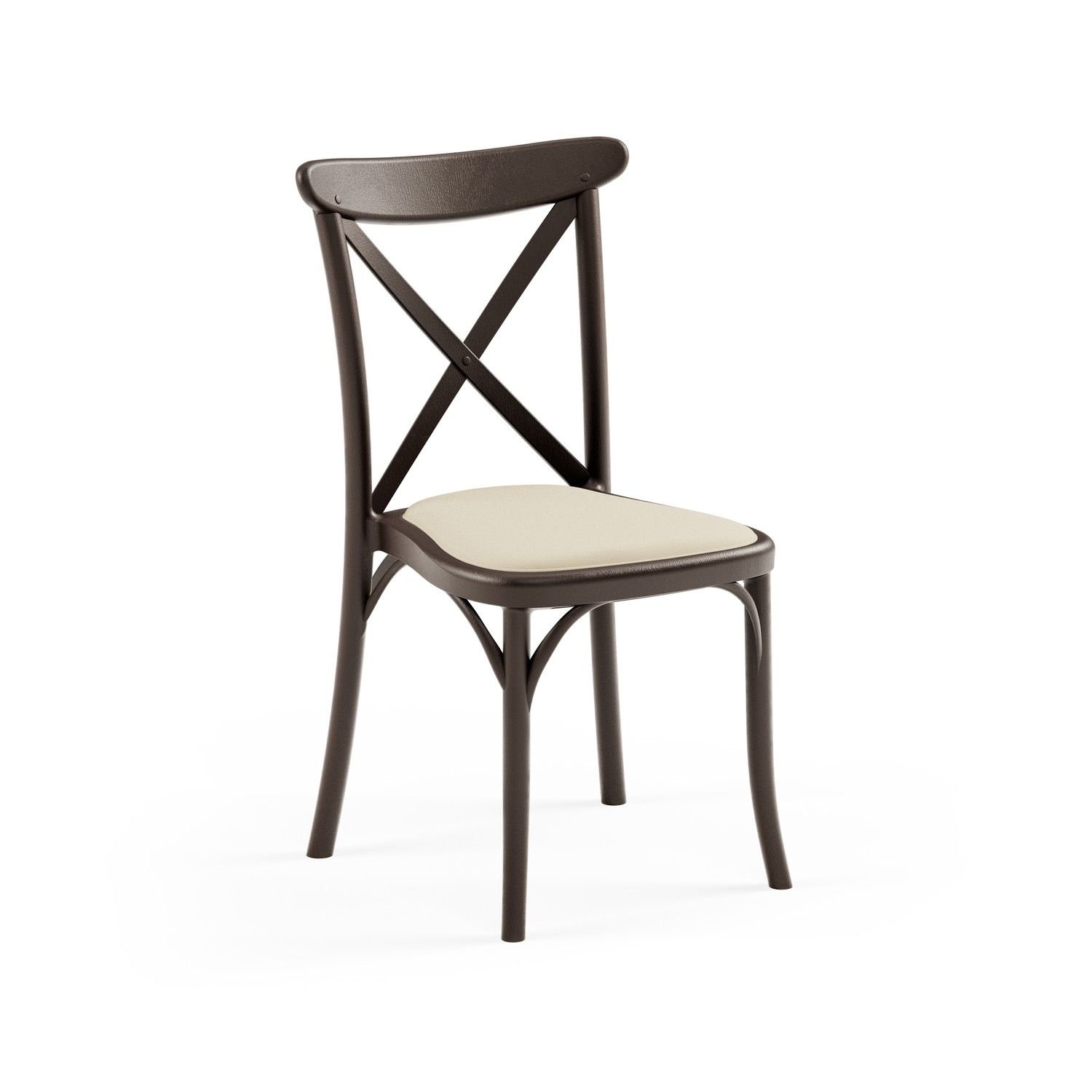 Venge Pedli Krem Kumaş Tonet Plastik Yemek Odası Sandalyesi