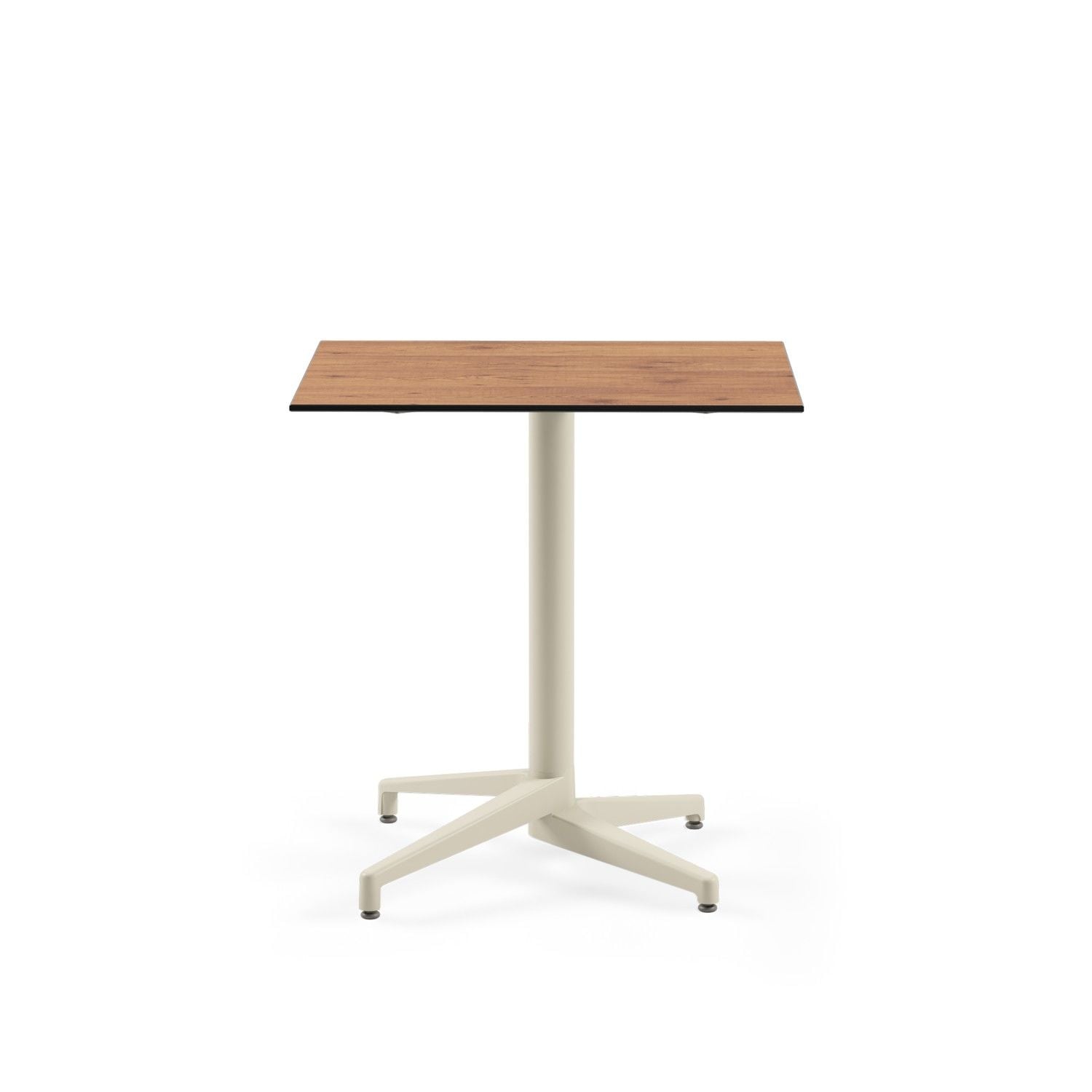 Bej Ayak Novecento Compact Paslanmaz Otel Masası 77x77