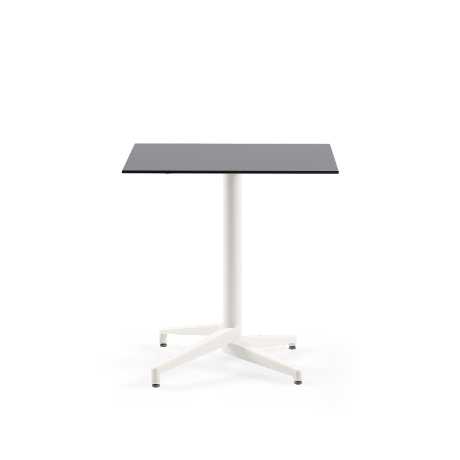 Beyaz Ayak Antrasit Compact Paslanmaz Cafe Masası 77x77