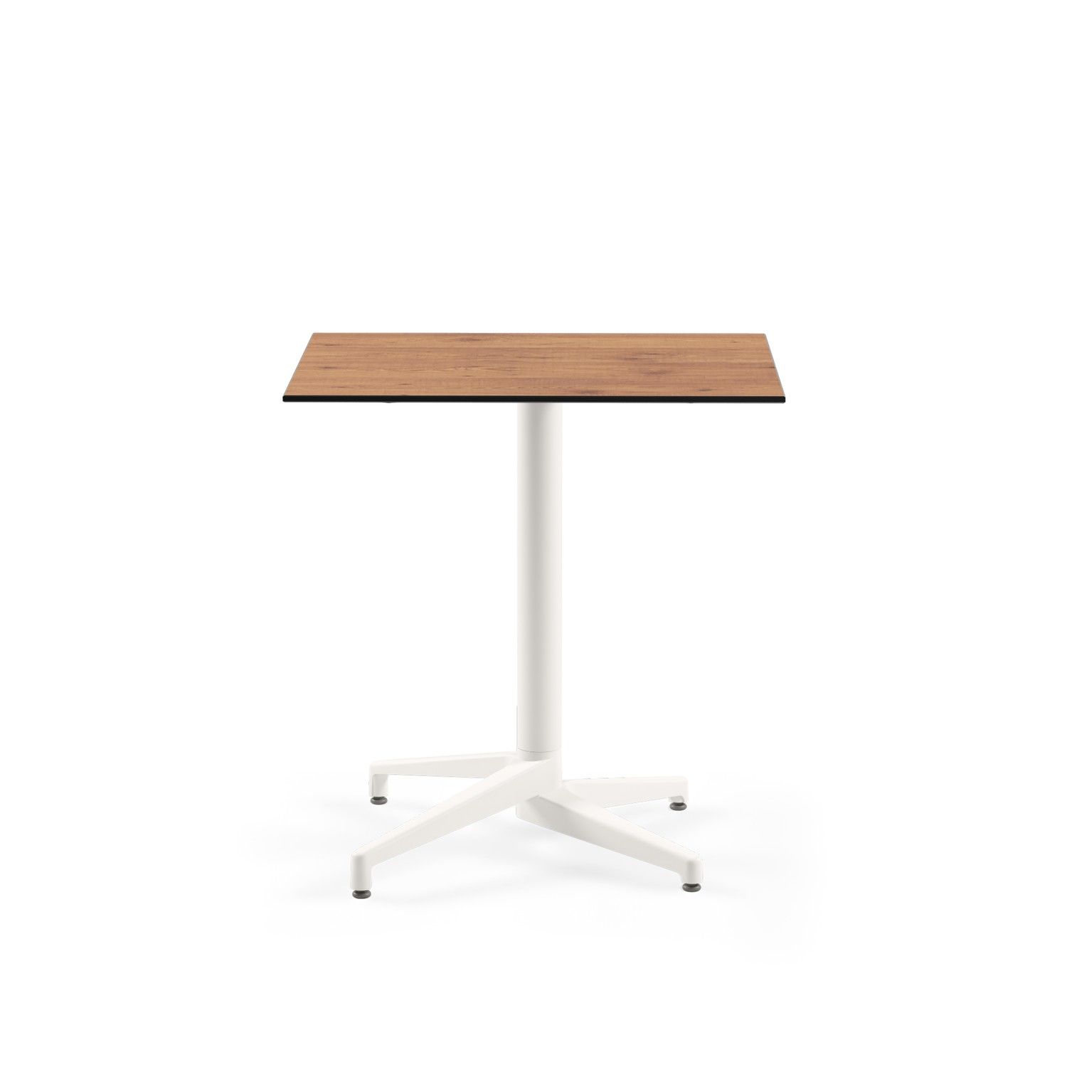 Beyaz Ayak Novecento Compact Paslanmaz Otel Masası 77x77