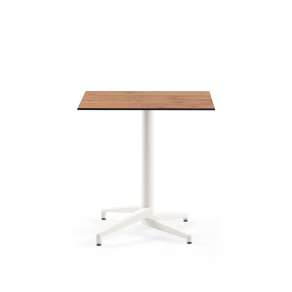 Beyaz Ayak Novecento Compact Paslanmaz Otel Masası 77x77