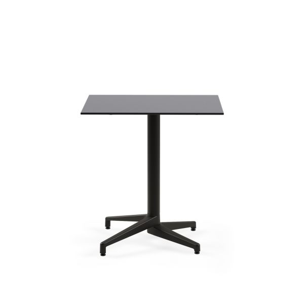 Siyah Ayak Antrasit Compact Paslanmaz Yemek Masası 77x77