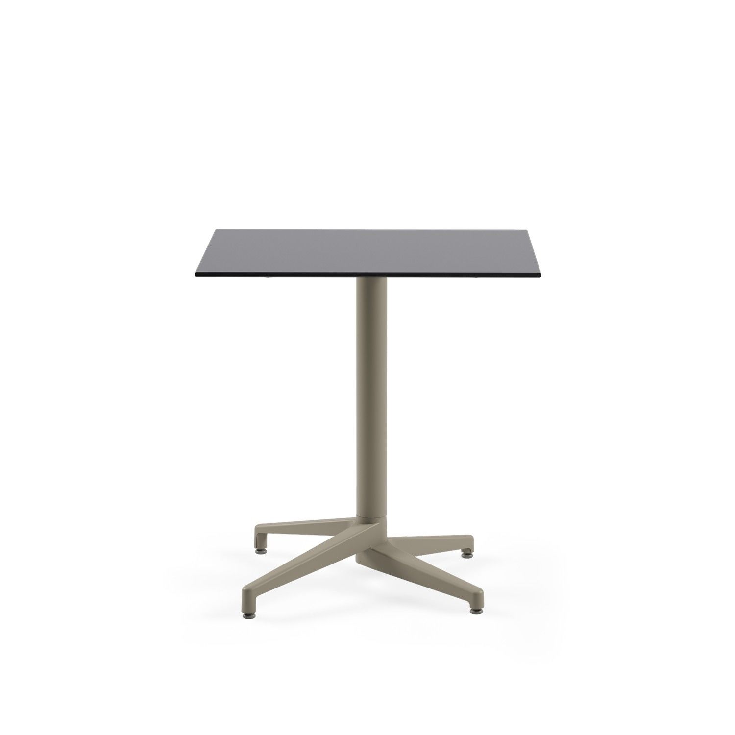 Antrasit Compact Laminat Bahçe Masası Vizon Ayak 77x77