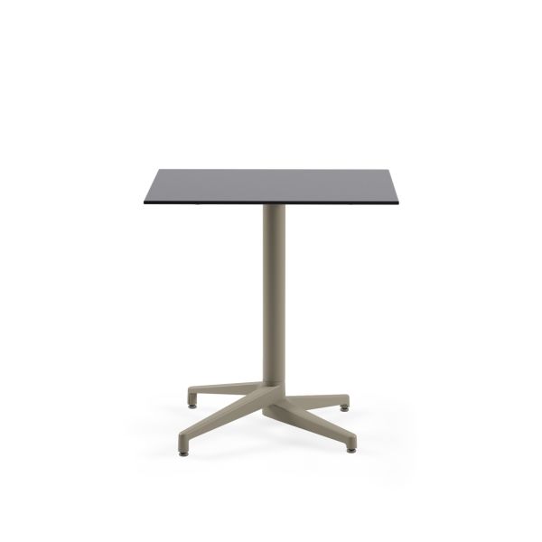 Antrasit Compact Laminat Bahçe Masası Vizon Ayak 77x77