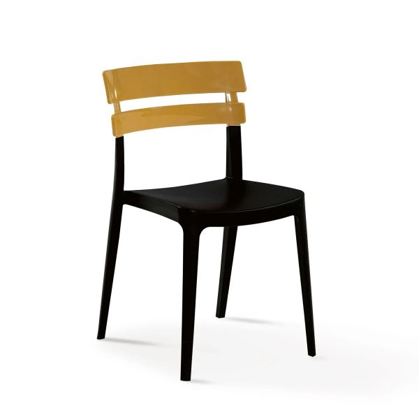 Siyah ve Hardal Bahçe Masa Sandalye Takımı Kare 80x80 cm