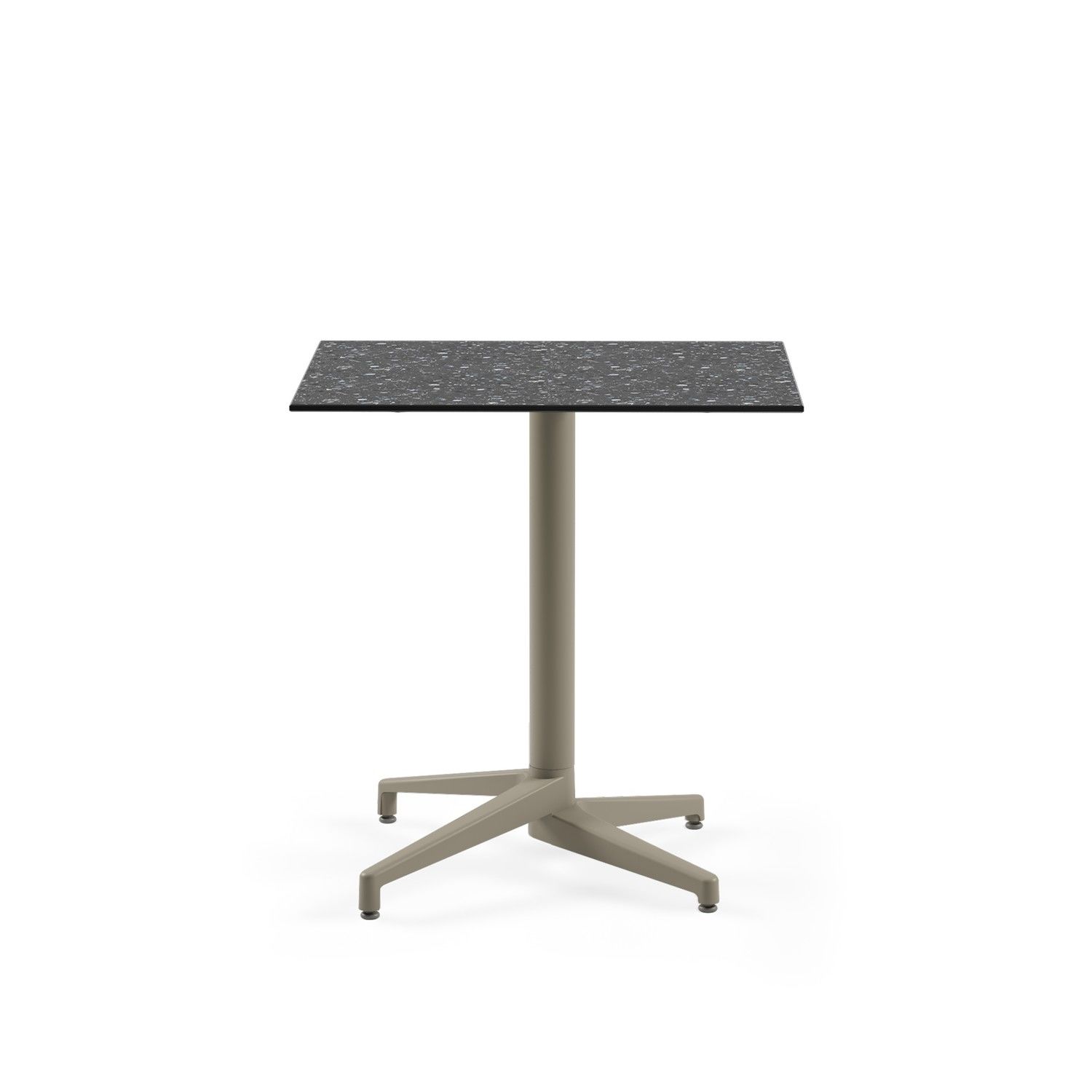 Terrazzo Compact Laminat Paslanmaz Bahçe Masası 77x77.cm