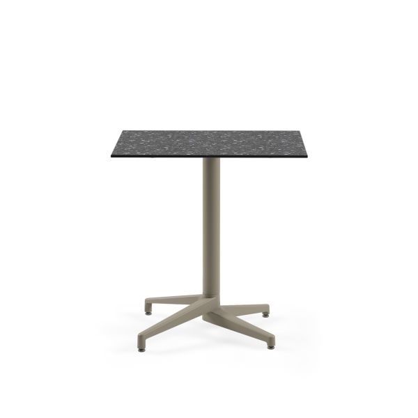 Terrazzo Compact Laminat Paslanmaz Bahçe Masası 77x77.cm