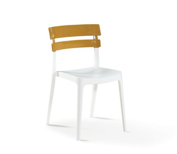 Beyaz Hardal Dış Mekan Bahçe Masa Sandalye Takımı Kare 80x80 cm