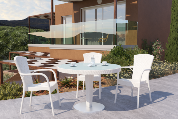 RATTAN PLASTİK VENGE DIŞ MEKAN BAHÇE MASA SANDALYE
